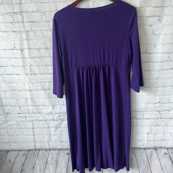 Sangria Dark Purple long sleeve dress size 14 - Picture 8 of 11